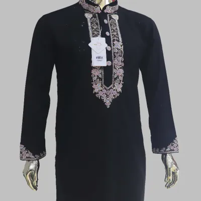 Royalee Black Zardozi Panjabi